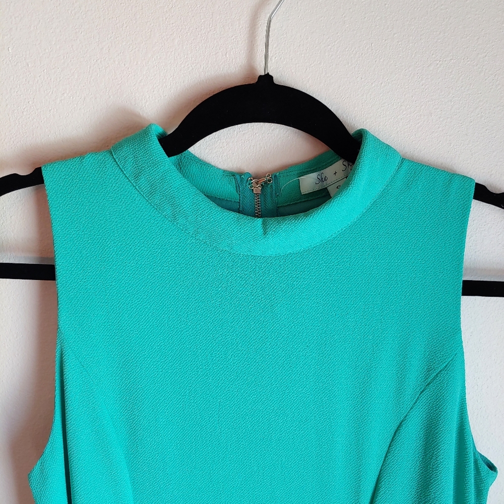 NWT She And Sky Mint Green Mad Men Swing Dress - Picture 3 of 8